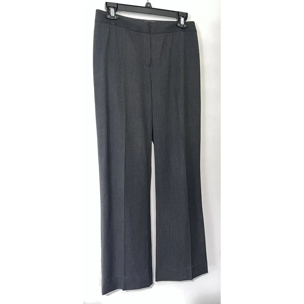 Lafayette 148 NY Wm's Black Trousers Size 2 Hook Closure Office Career $378